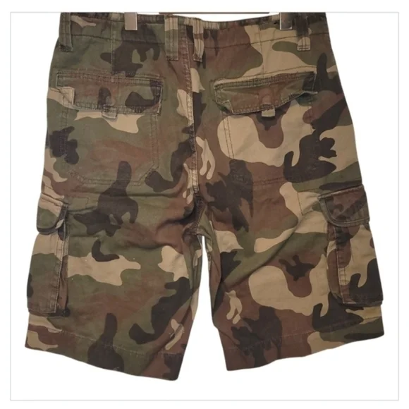 Foot Locker Camo Cargo Shorts Mens 34 Military Tactical Utility - Picture 3 of 4